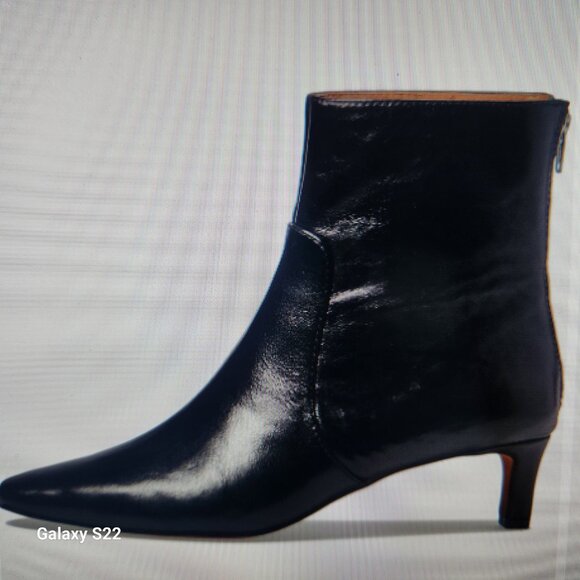 Madewell The Dimes Kitten-Heel Booties in Crinkle. NIB. Size 6 - Picture 4 of 16